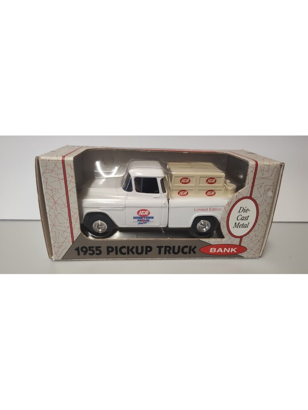 Ertl 1955 Pickup Truck Bank IGA Hometown Proud 1/25 Die Cast Limited Edition